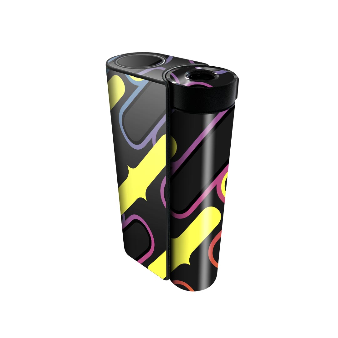 glo hyper x2 専用 デザインスキンシール 全面 フルセット カバー ケース 保護 グロー グロウ ステッカー デコ アクセサリー 電子たばこ 004531 模様　黒　シンプル