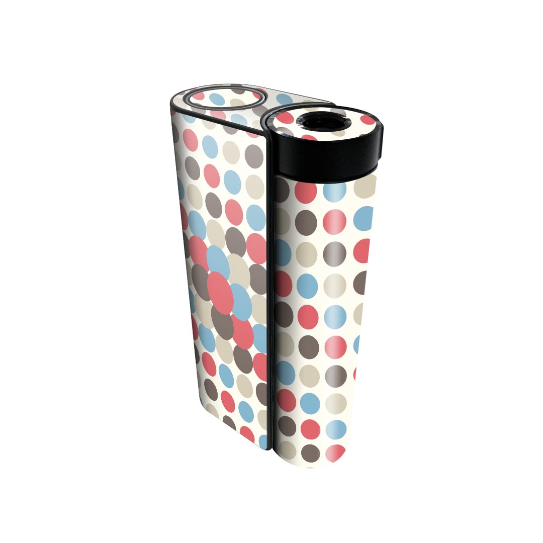 glo hyper x2 専用 デザインスキンシール 全面 フルセット カバー ケース 保護 グロー グロウ ステッカー デコ アクセサリー 電子たばこ 004936 水玉　ドット　模様