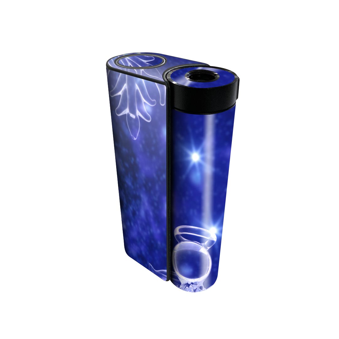 glo hyper x2 専用 デザインスキンシール 全面 フルセット カバー ケース 保護 グロー グロウ ステッカー デコ アクセサリー 電子たばこ 004960 天使 冬 雪 結晶