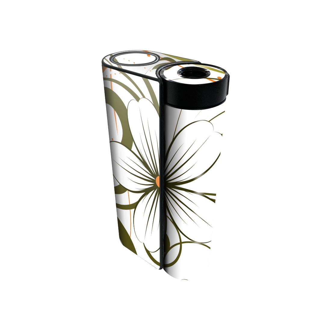 glo hyper x2 専用 デザインスキンシール 全面 フルセット カバー ケース 保護 グロー グロウ ステッカー デコ アクセサリー 電子たばこ 005579 花　　グリーン