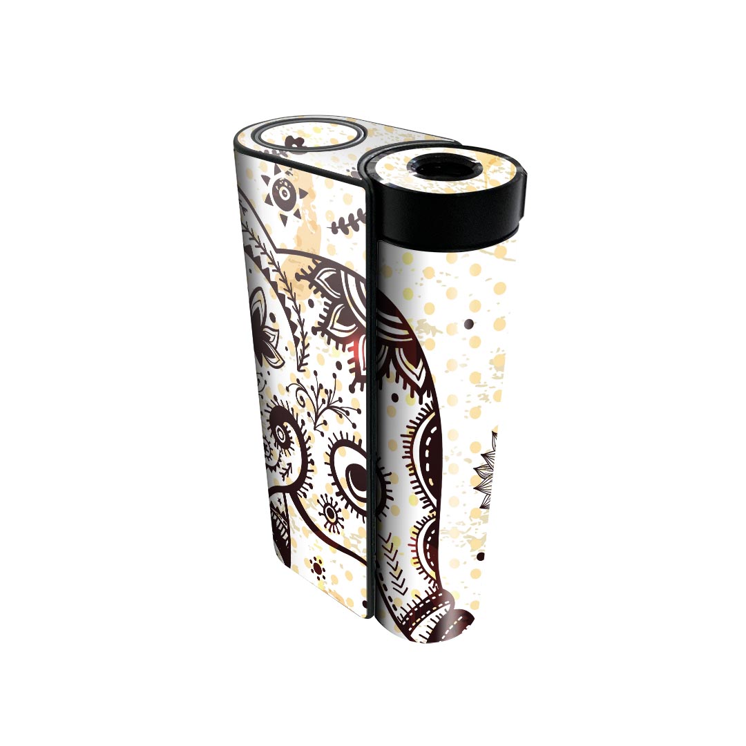 glo hyper x2 専用 デザインスキンシール 全面 フルセット カバー ケース 保護 グロー グロウ ステッカー デコ アクセサリー 電子たばこ 006120 アニマル 象　文様　イラスト