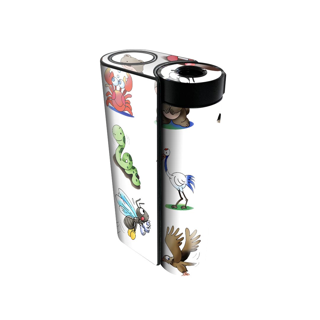 glo hyper x2 専用 デザインスキンシール 全面 フルセット カバー ケース 保護 グロー グロウ ステッカー デコ アクセサリー 電子たばこ 006678 動物　イラスト