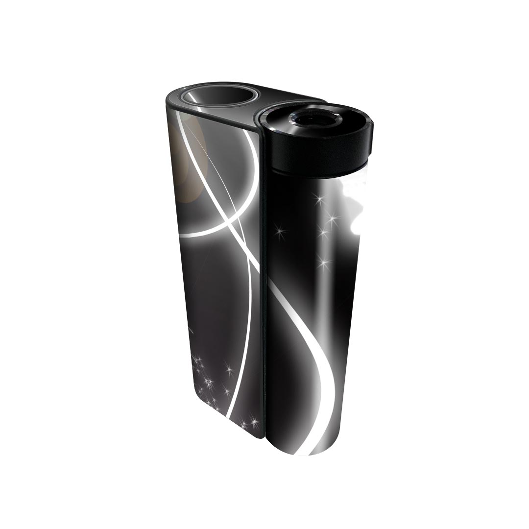 glo hyper x2 専用 デザインスキンシール 全面 フルセット カバー ケース 保護 グロー グロウ ステッカー デコ アクセサリー 電子たばこ 006945 妖精　黒　ブラック