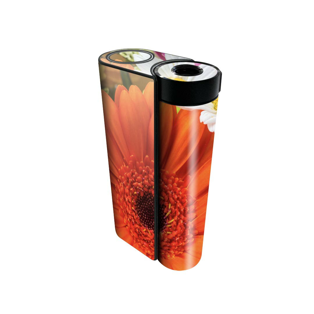 glo hyper x2 専用 デザインスキンシール 全面 フルセット カバー ケース 保護 グロー グロウ ステッカー デコ アクセサリー 電子たばこ 008062 写真　花　　カラフル