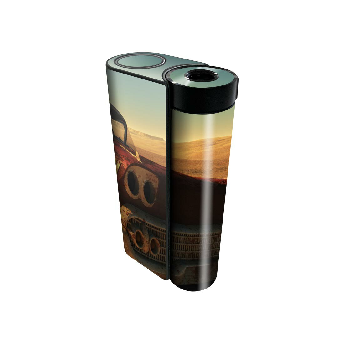 glo hyper x2 専用 デザインスキンシール 全面 フルセット カバー ケース 保護 グロー グロウ ステッカー デコ アクセサリー 電子たばこ 008265 写真　車　砂漠　空