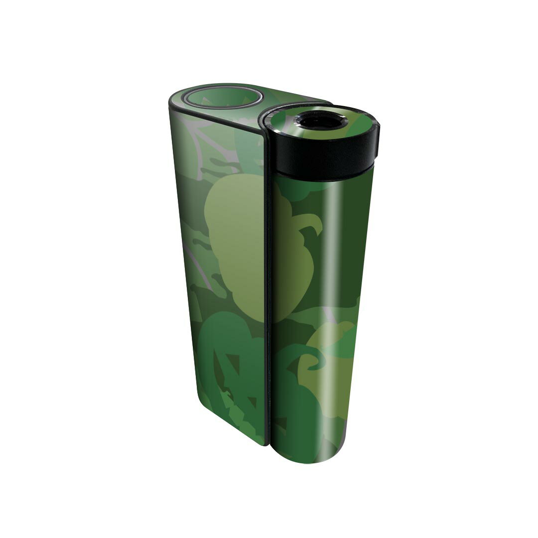 glo hyper x2 専用 デザインスキンシール 全面 フルセット カバー ケース 保護 グロー グロウ ステッカー デコ アクセサリー 電子たばこ 008502 緑 グリーン ハロウィン カボチャ 模様