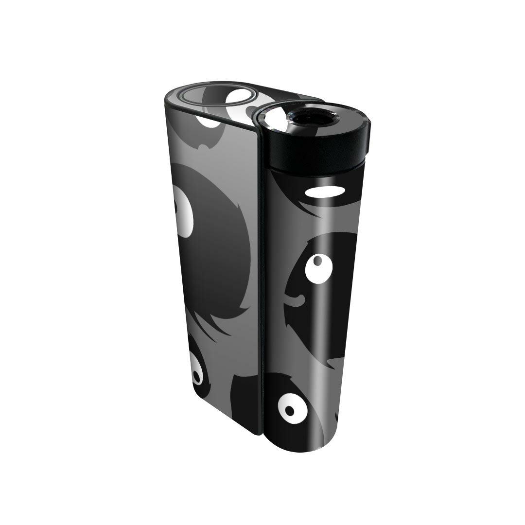 glo hyper x2 専用 デザインスキンシール 全面 フルセット カバー ケース 保護 グロー グロウ ステッカー デコ アクセサリー 電子たばこ 008503 モンスター 模様 白黒 ブラック