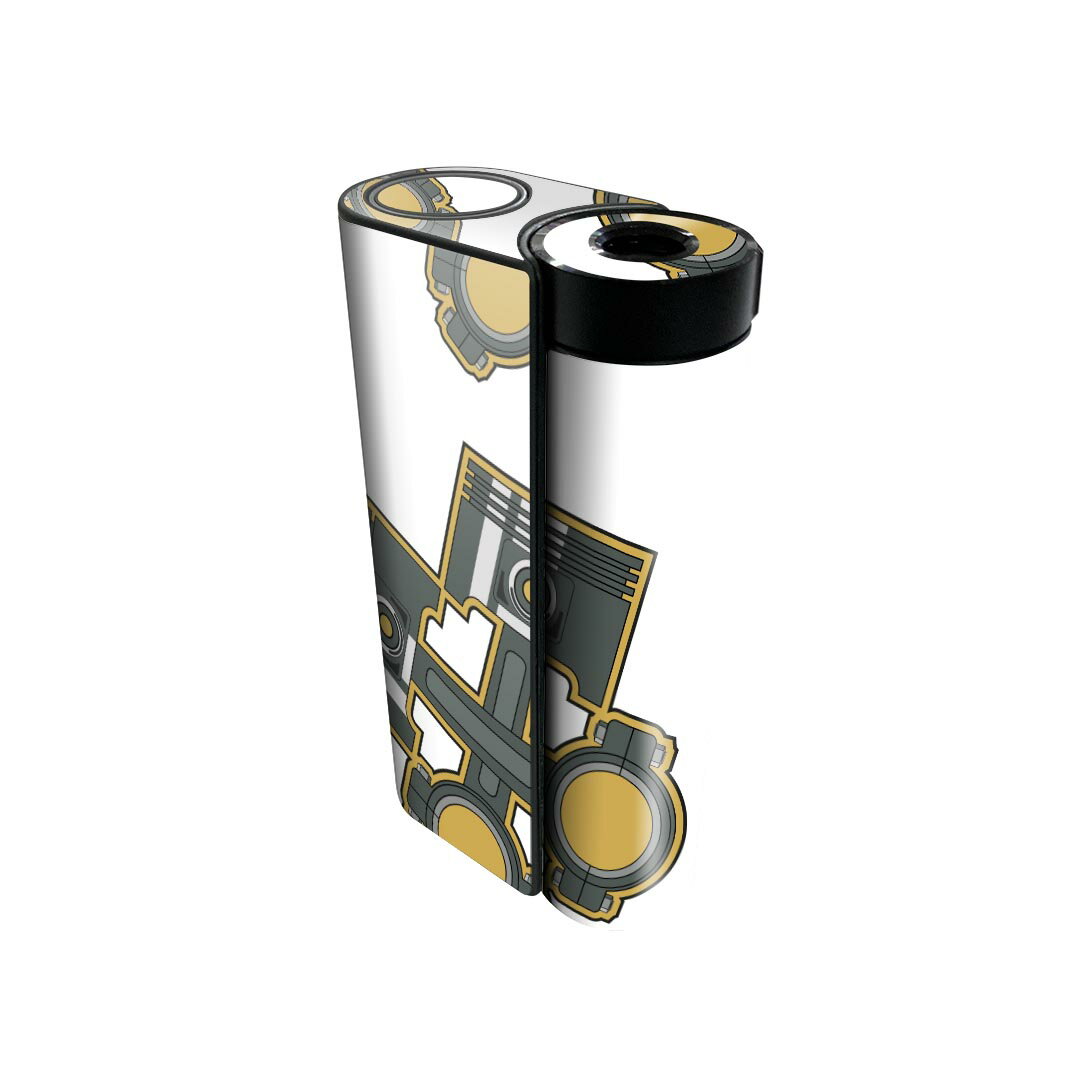 glo hyper x2 専用 デザインスキンシール 全面 フルセット カバー ケース 保護 グロー グロウ ステッカー デコ アクセサリー 電子たばこ 008643 機械　模様　イラスト