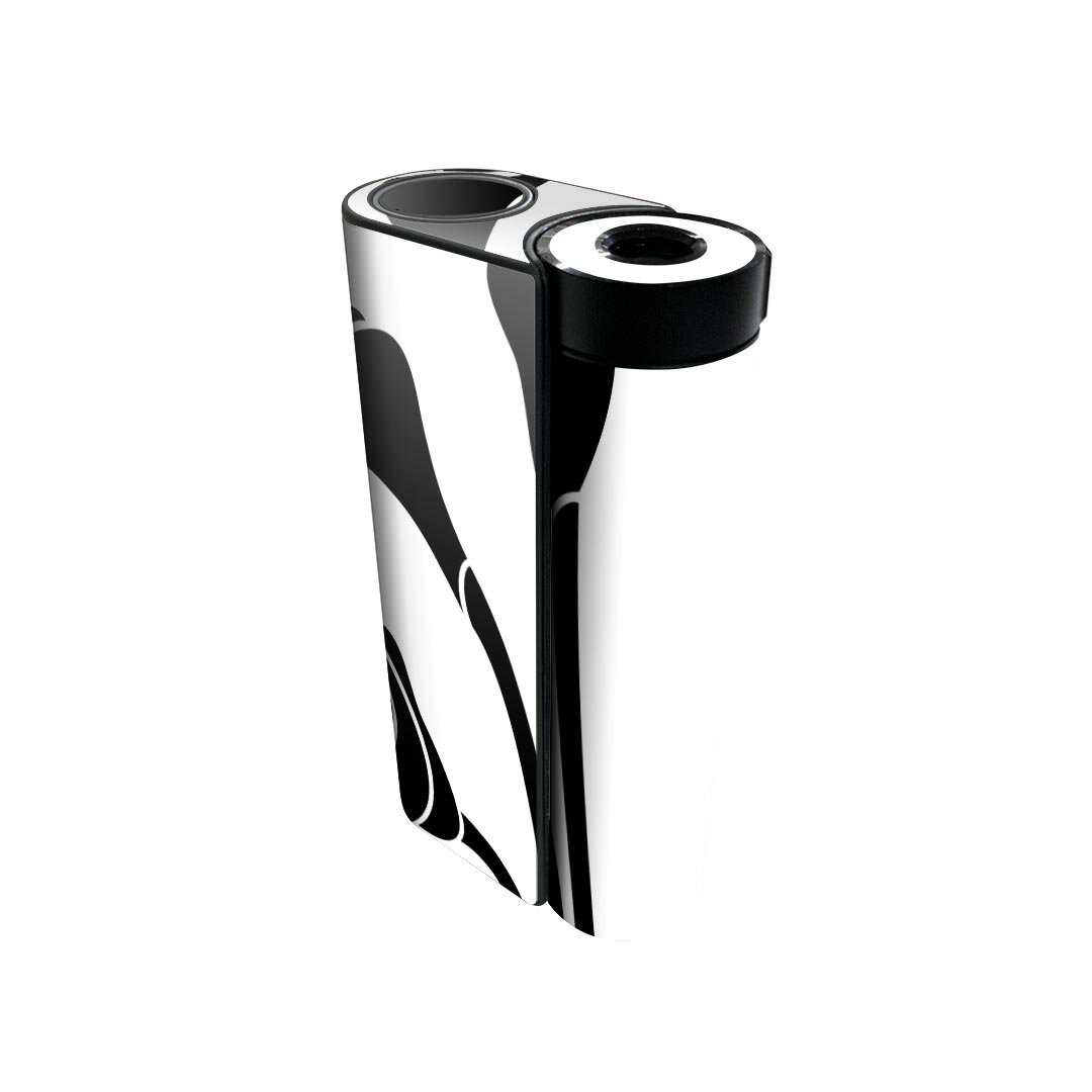 glo hyper x2 専用 デザインスキンシール 全面 フルセット カバー ケース 保護 グロー グロウ ステッカー デコ アクセサリー 電子たばこ 009225 モノクロ　　白　黒