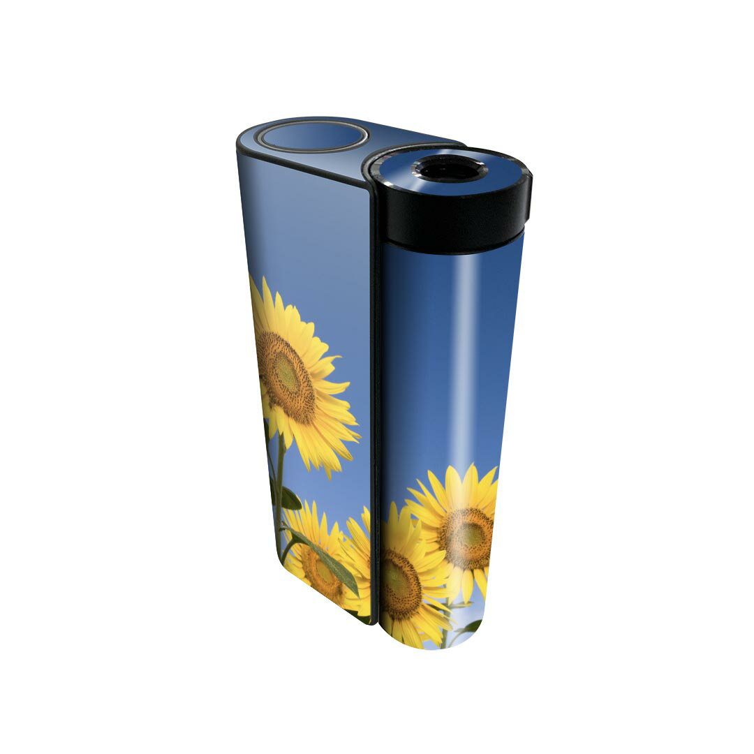 glo hyper x2 専用 デザインスキンシール 全面 フルセット カバー ケース 保護 グロー グロウ ステッカー デコ アクセサリー 電子たばこ 009265 　ひまわり　写真