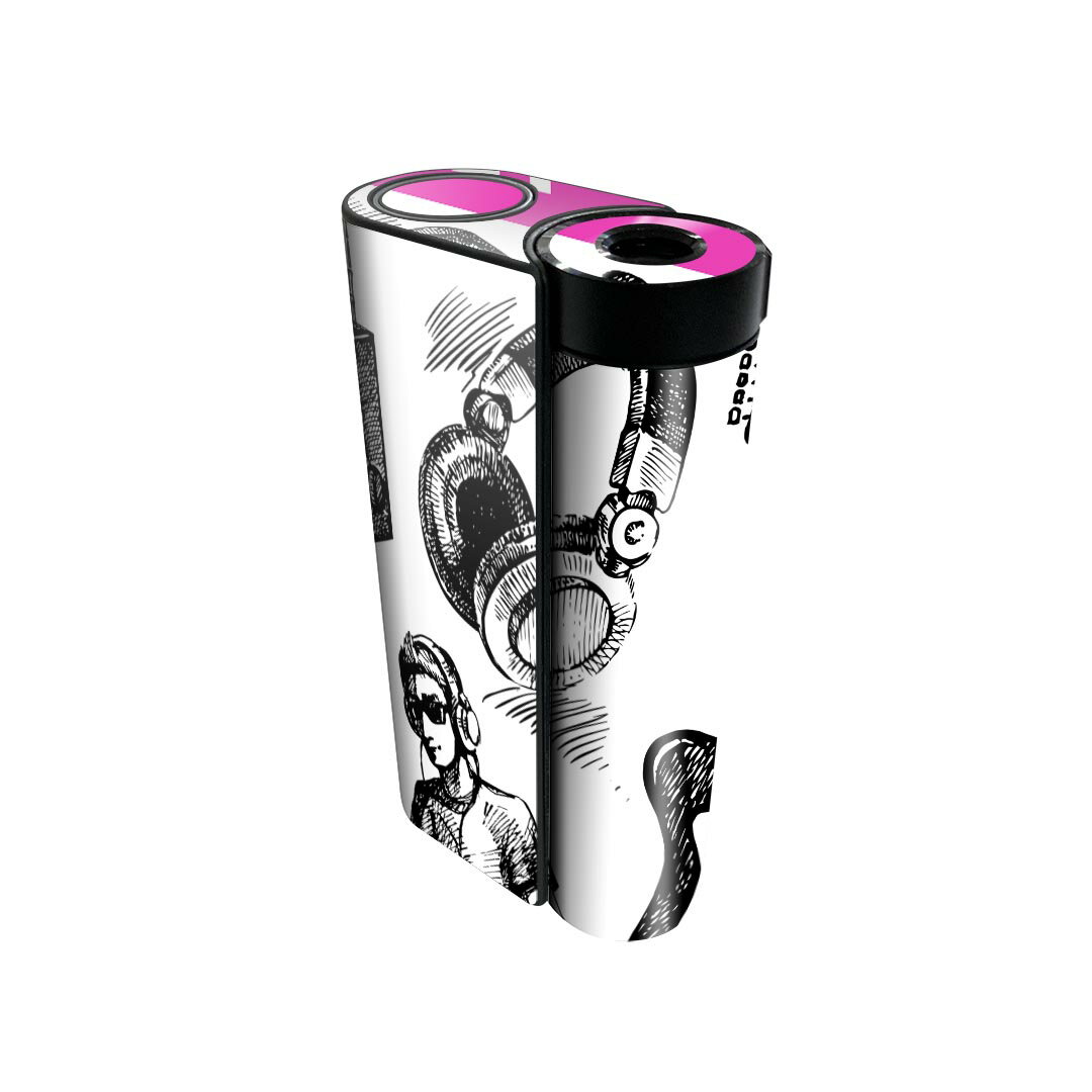 glo hyper x2 専用 デザインスキンシール 全面 フルセット カバー ケース 保護 グロー グロウ ステッカー デコ アクセサリー 電子たばこ 009447 音楽 英語 イラスト