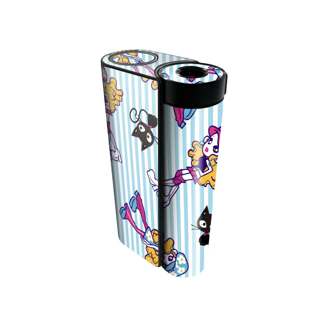 glo hyper x2 専用 デザインスキンシール 全面 フルセット カバー ケース 保護 グロー グロウ ステッカー デコ アクセサリー 電子たばこ 009521 人物　キャラクター　青