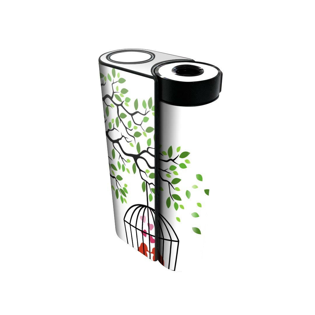 glo hyper x2 専用 デザインスキンシール 全面 フルセット カバー ケース 保護 グロー グロウ ステッカー デコ アクセサリー 電子たばこ 009538 植物　鳥　ハート