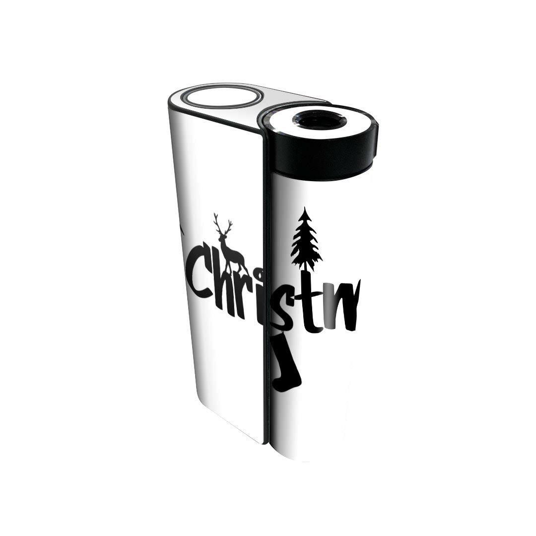 glo hyper x2 専用 デザインスキンシール 全面 フルセット カバー ケース 保護 グロー グロウ ステッカー デコ アクセサリー 電子たばこ 010019 クリスマス 英語 白 黒