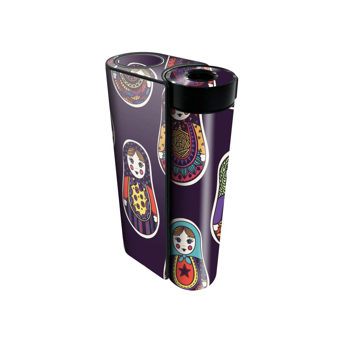 glo hyper x2 専用 デザインスキンシール 全面 フルセット カバー ケース 保護 グロー グロウ ステッカー デコ アクセサリー 電子たばこ 010090 人形　キャラクター　カラフル