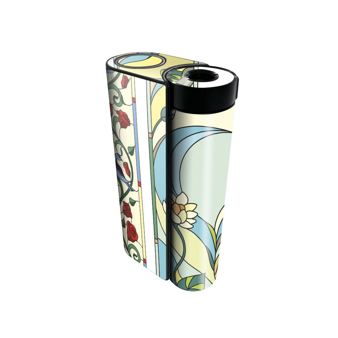 glo hyper x2 専用 デザインスキンシール 全面 フルセット カバー ケース 保護 グロー グロウ ステッカー デコ アクセサリー 電子たばこ 010147 　花　青　緑