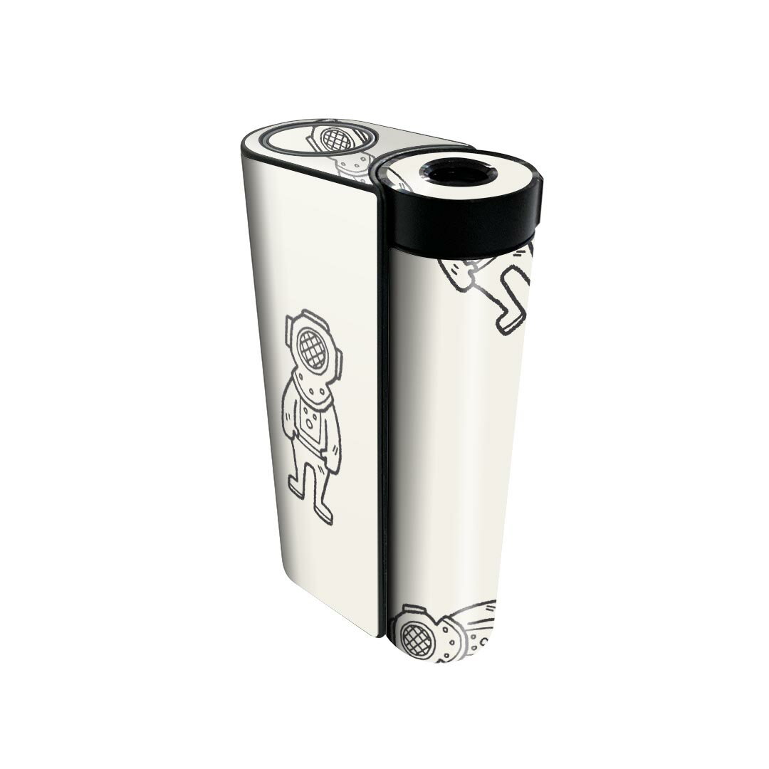 glo hyper x2 専用 デザインスキンシール 全面 フルセット カバー ケース 保護 グロー グロウ ステッカー デコ アクセサリー 電子たばこ 010715 宇宙　飛行士　イラスト