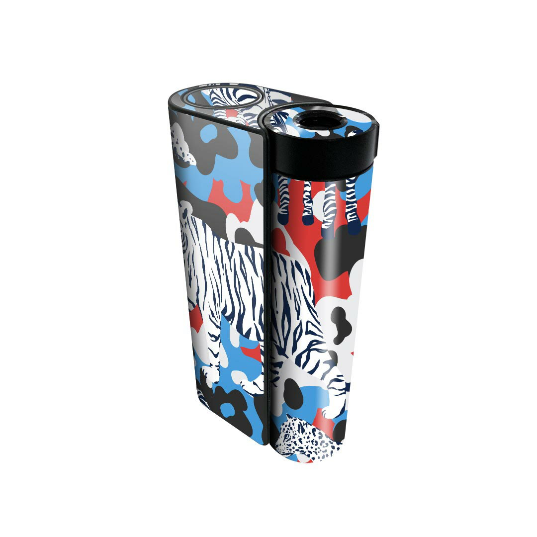 glo hyper x2 専用 デザインスキンシール 全面 フルセット カバー ケース 保護 グロー グロウ ステッカー デコ アクセサリー 電子たばこ 011755 動物　アニマル　白黒