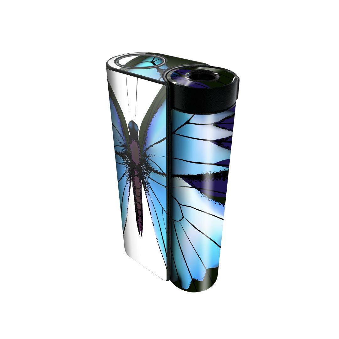 glo hyper x2 専用 デザインスキンシール 全面 フルセット カバー ケース 保護 グロー グロウ ステッカー デコ アクセサリー 電子たばこ 012041 蝶　エレガント　羽