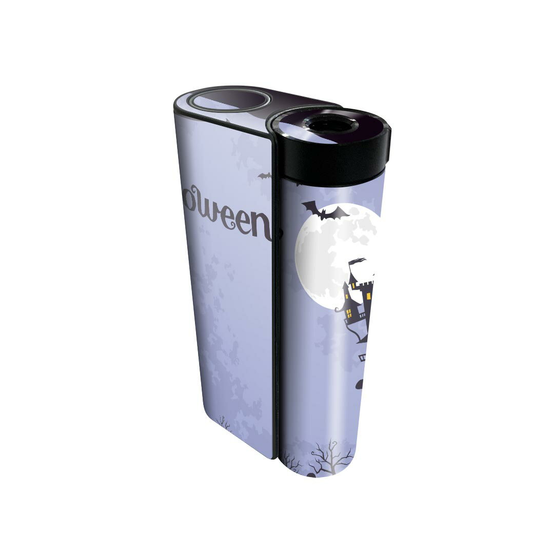 glo hyper x2 専用 デザインスキンシール 全面 フルセット カバー ケース 保護 グロー グロウ ステッカー デコ アクセサリー 電子たばこ 012344 ハロウィン　青　おばけ