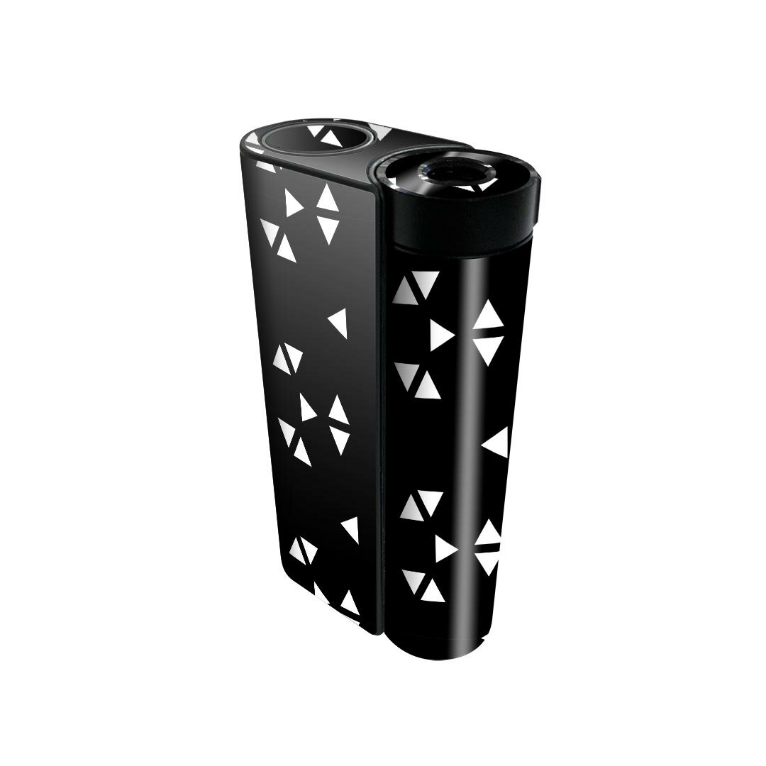 glo hyper x2 専用 デザインスキンシール 全面 フルセット カバー ケース 保護 グロー グロウ ステッカー デコ アクセサリー 電子たばこ 012467 モノトーン　白黒　三角