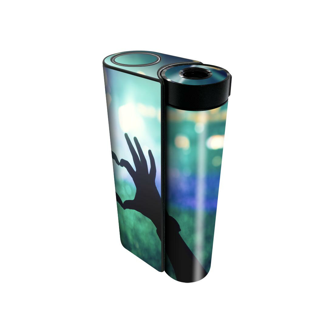 glo hyper x2 専用 デザインスキンシール 全面 フルセット カバー ケース 保護 グロー グロウ ステッカー デコ アクセサリー 電子たばこ 012489 シルエット　ハート　写真