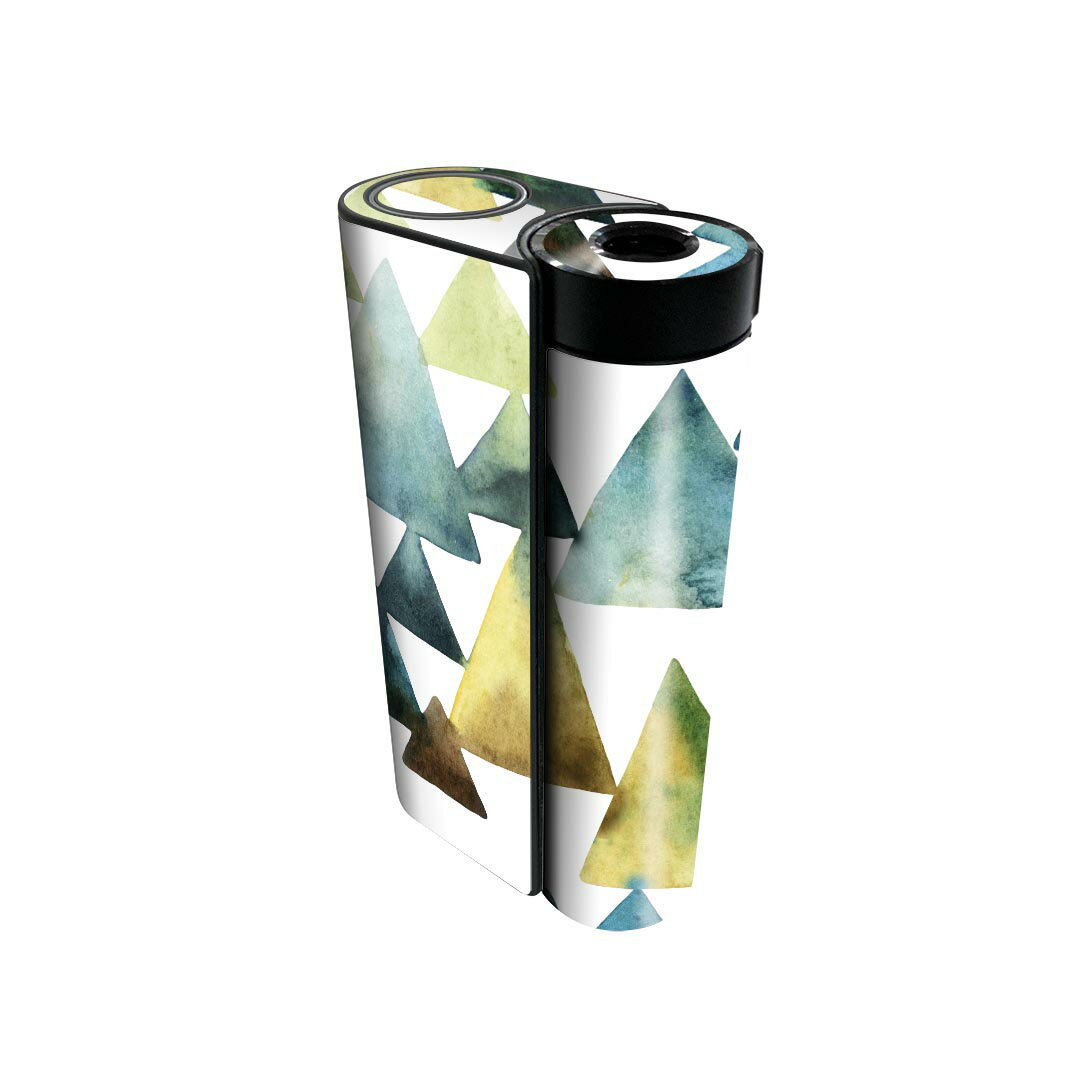 glo hyper x2 専用 デザインスキンシール 全面 フルセット カバー ケース 保護 グロー グロウ ステッカー デコ アクセサリー 電子たばこ 012536 三角　柄　山