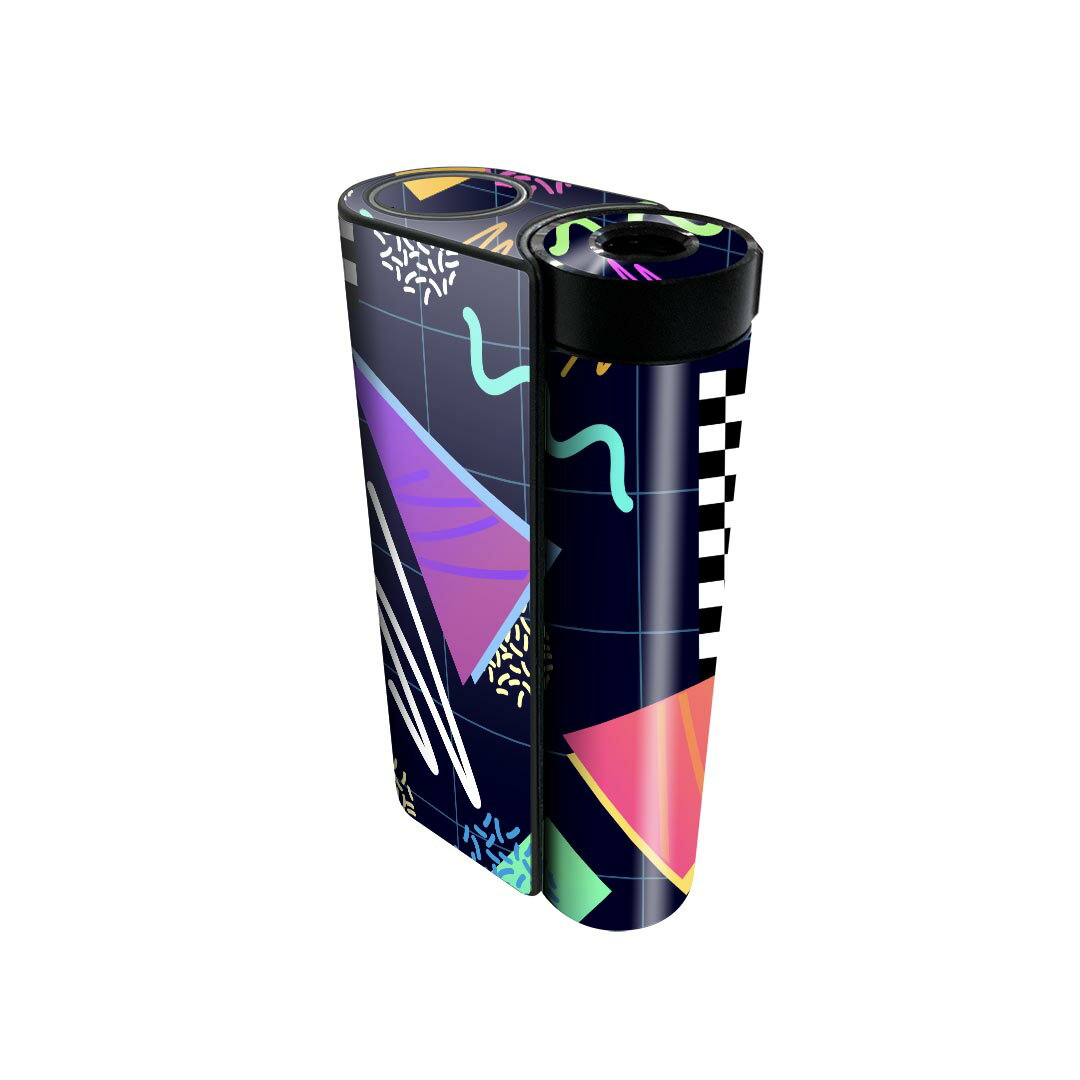 glo hyper x2 専用 デザインスキンシール 全面 フルセット カバー ケース 保護 グロー グロウ ステッカー デコ アクセサリー 電子たばこ 012557 丸　三角　柄