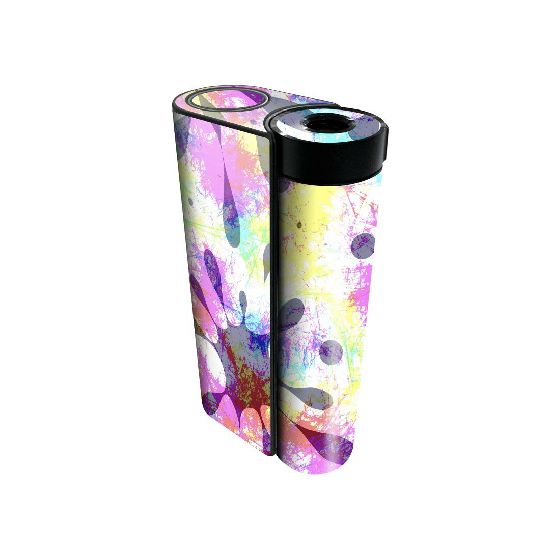 楽天スマコレglo hyper x2 専用 デザインスキンシール 全面 フルセット カバー ケース 保護 グロー グロウ ステッカー デコ アクセサリー 電子たばこ 012603 カラフル　ペイント　花火