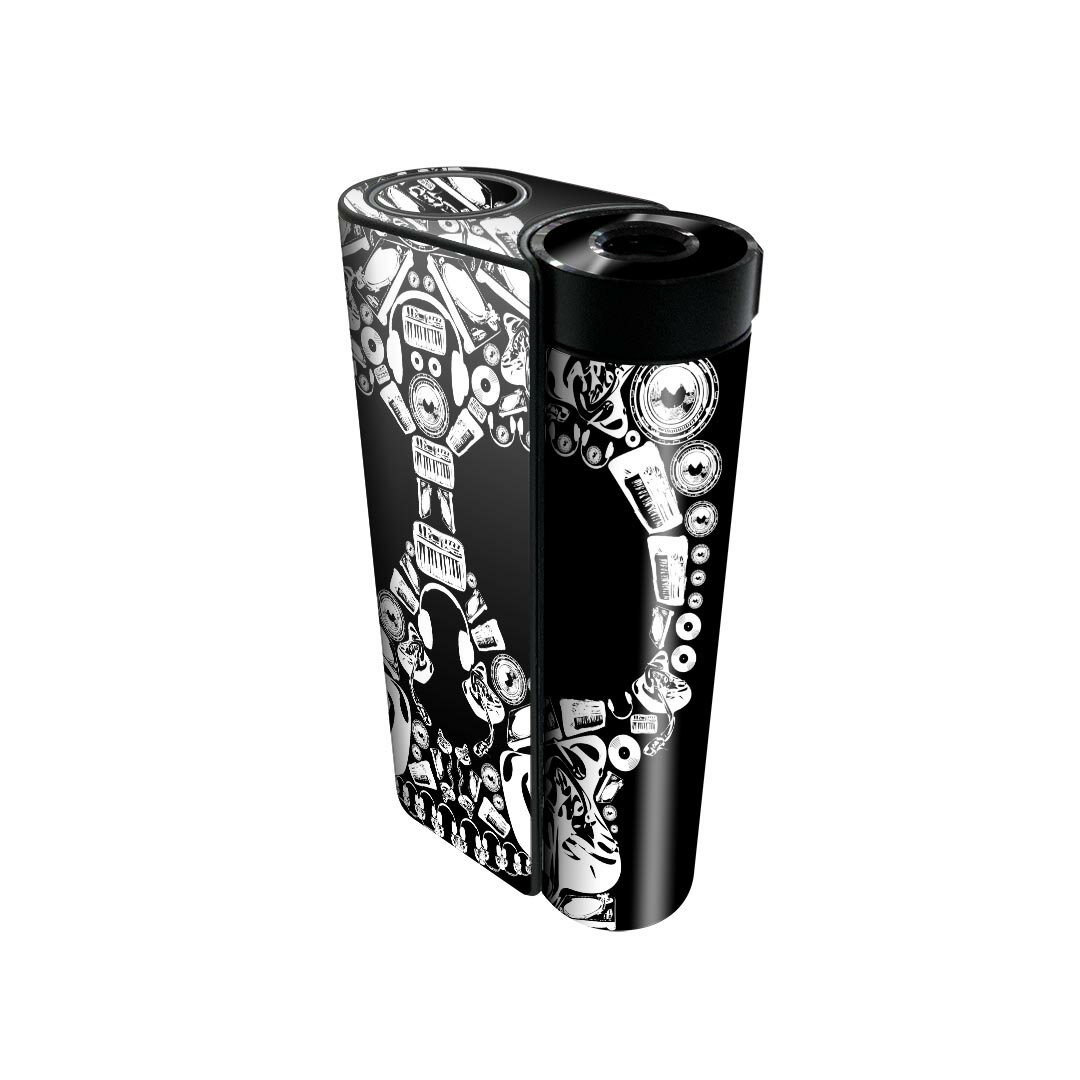 glo hyper x2 専用 デザインスキンシール 全面 フルセット カバー ケース 保護 グロー グロウ ステッカー デコ アクセサリー 電子たばこ 012786 スカル　骸骨　かっこいい