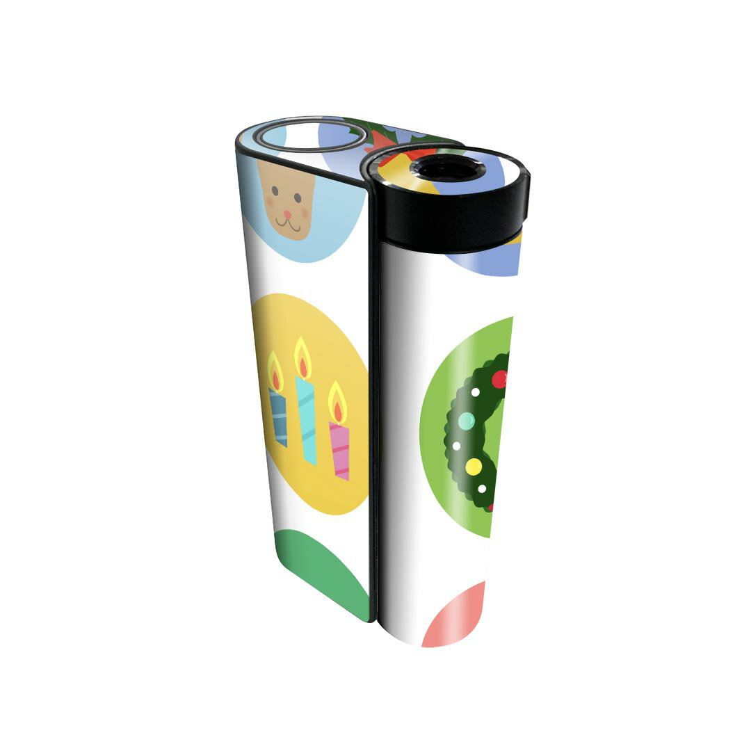 glo hyper x2 専用 デザインスキンシール 全面 フルセット カバー ケース 保護 グロー グロウ ステッカー デコ アクセサリー 電子たばこ 013809 クリスマス サンタ トナカイ