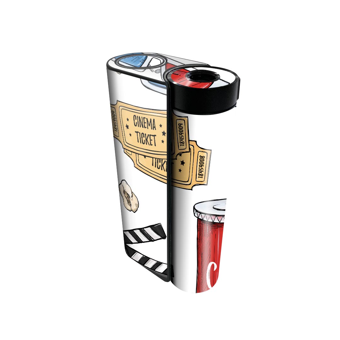 glo hyper x2 専用 デザインスキンシール 全面 フルセット カバー ケース 保護 グロー グロウ ステッカー デコ アクセサリー 電子たばこ 014267 映画　ポップコーン