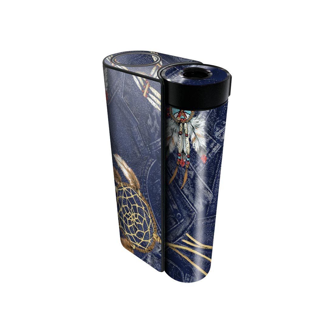 glo hyper x2 専用 デザインスキンシール 全面 フルセット カバー ケース 保護 グロー グロウ ステッカー デコ アクセサリー 電子たばこ 014663 羽根　フェザー