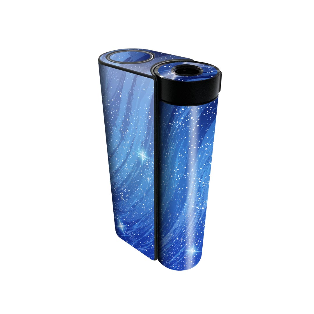 glo hyper x2 専用 デザインスキンシール 全面 フルセット カバー ケース 保護 グロー グロウ ステッカー デコ アクセサリー 電子たばこ 014869 星　夜空　青