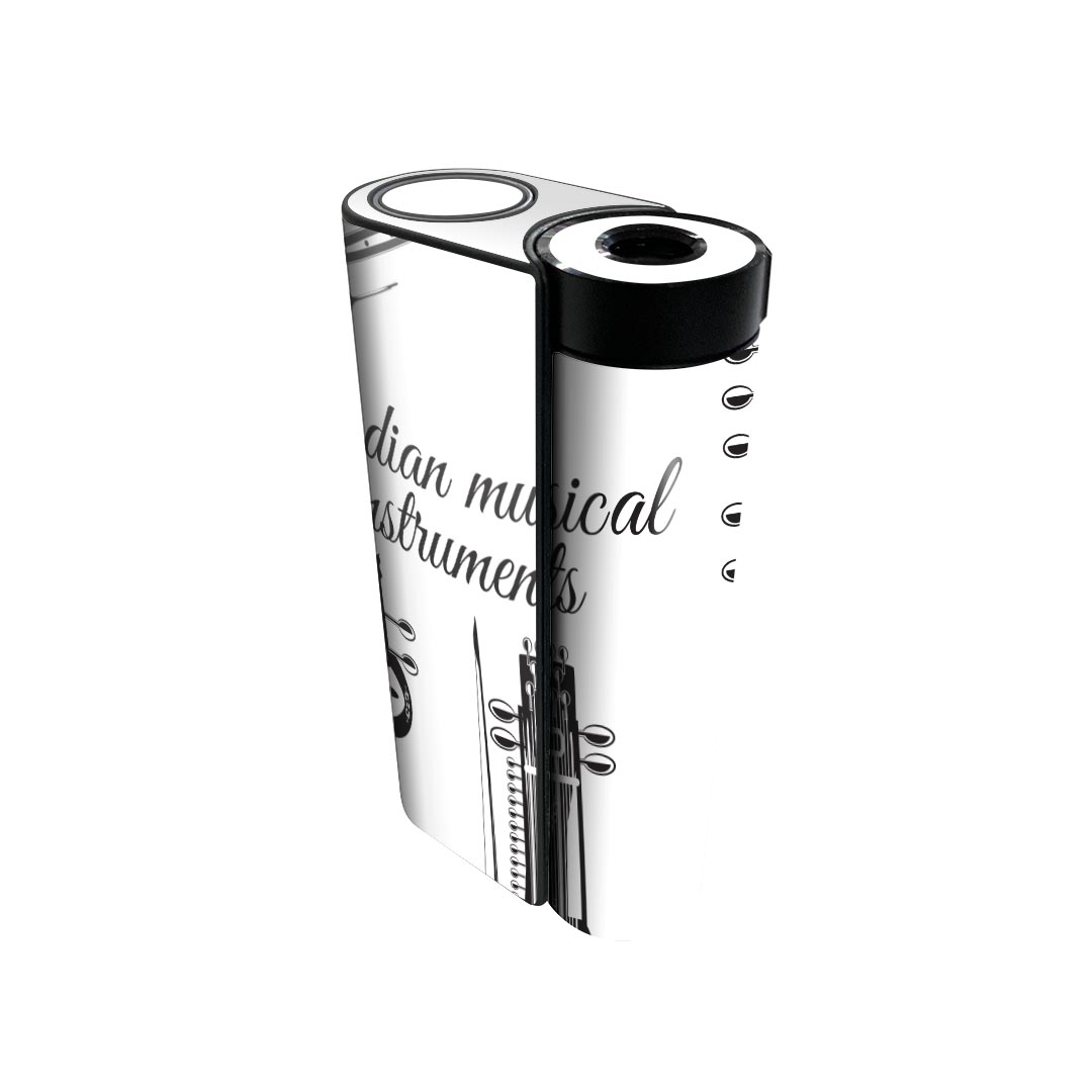 glo hyper x2 専用 デザインスキンシール 全面 フルセット カバー ケース 保護 グロー グロウ ステッカー デコ アクセサリー 電子たばこ 014872 音楽 楽器 白黒