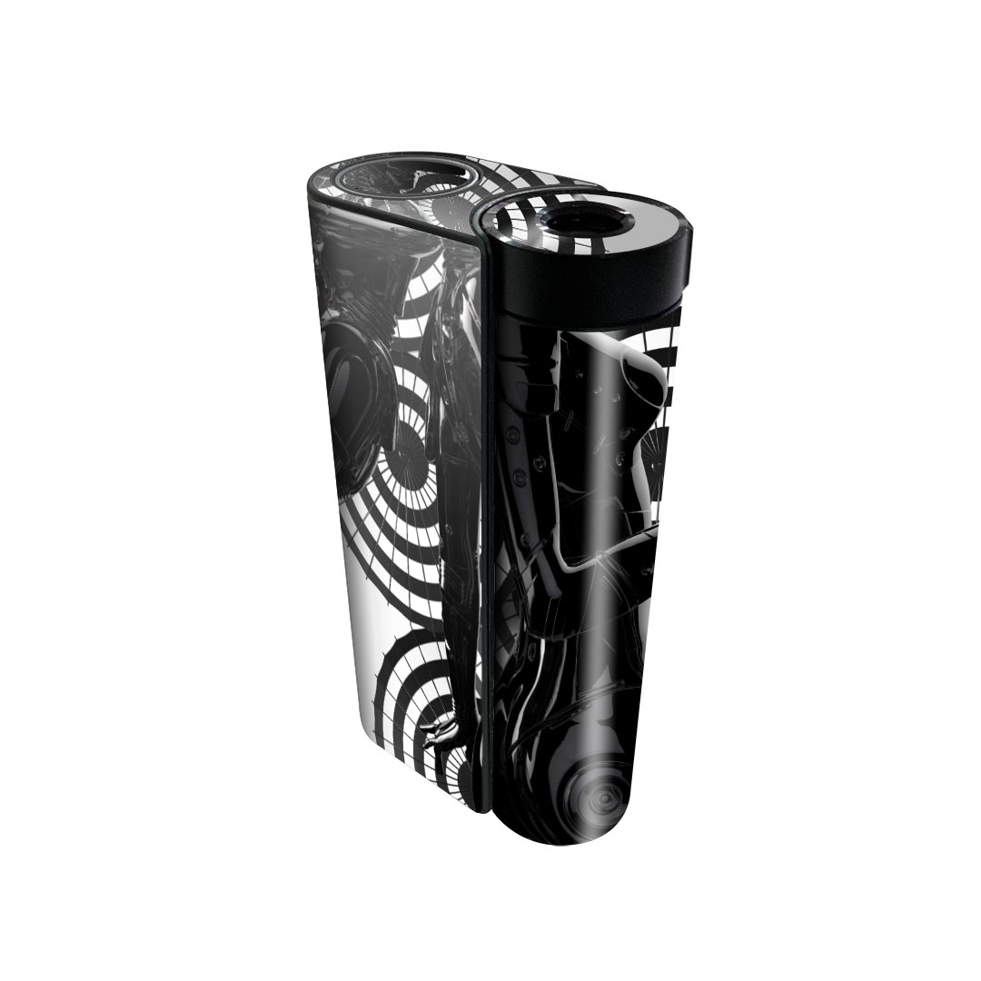 glo hyper x2 専用 デザインスキンシール 全面 フルセット カバー ケース 保護 グロー グロウ ステッカー デコ アクセサリー 電子たばこ 014988 楽器　人　モノクロ　音楽