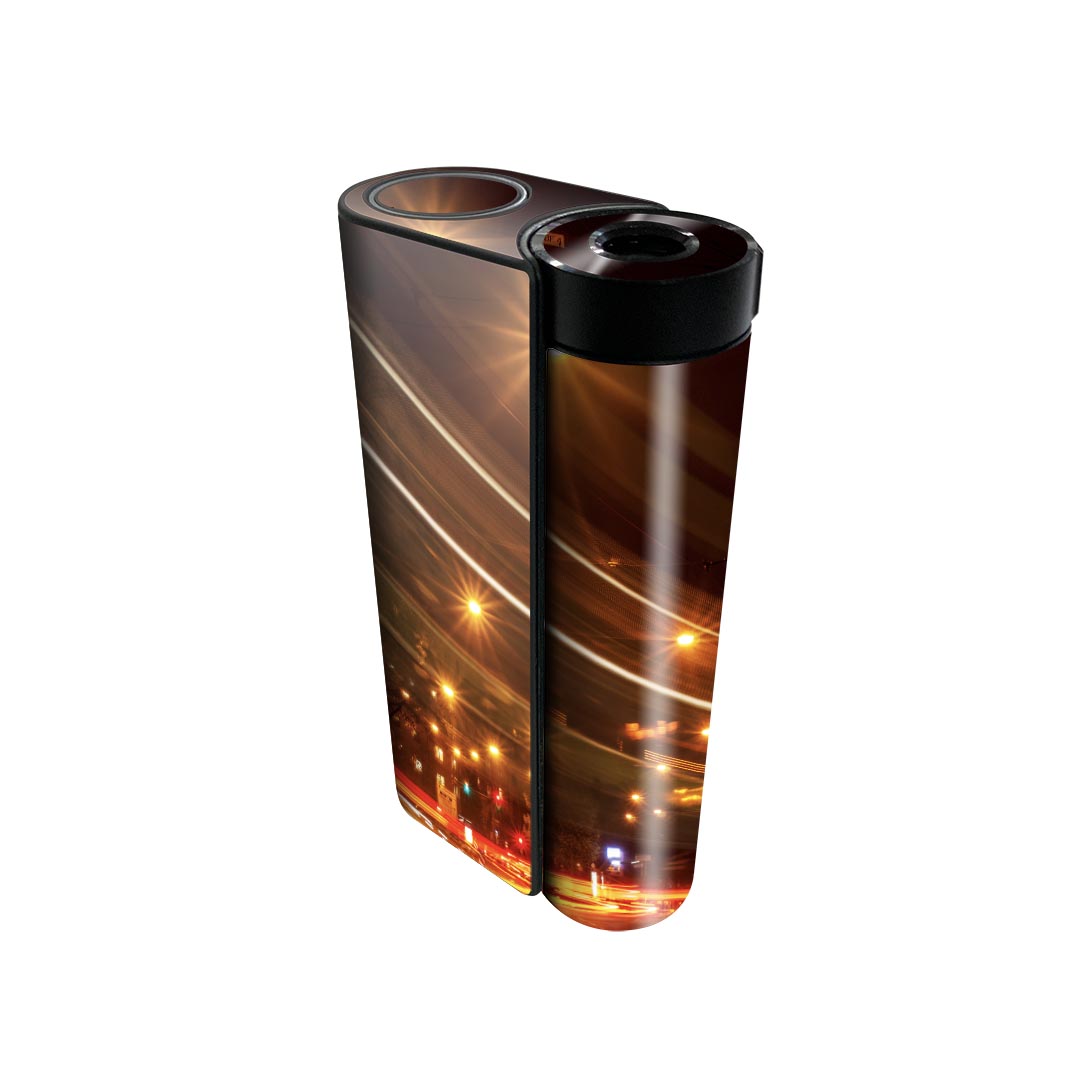 glo hyper x2 専用 デザインスキンシール 全面 フルセット カバー ケース 保護 グロー グロウ ステッカー デコ アクセサリー 電子たばこ 014993 景色　夜景　風景　写真　道路