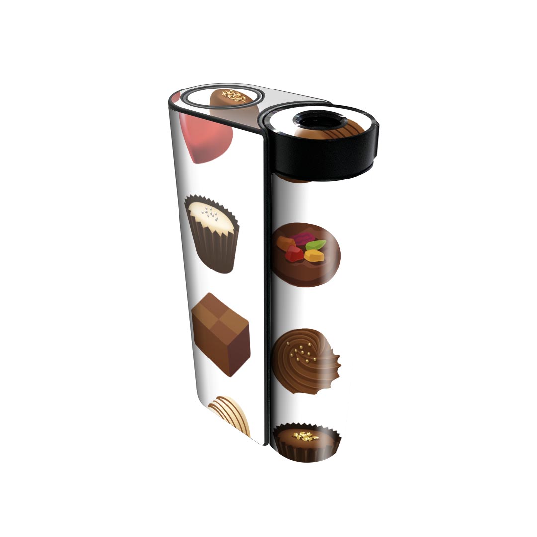 glo hyper x2 専用 デザインスキンシール 全面 フルセット カバー ケース 保護 グロー グロウ ステッカー デコ アクセサリー 電子たばこ 015621 チョコレート お菓子 スイーツ