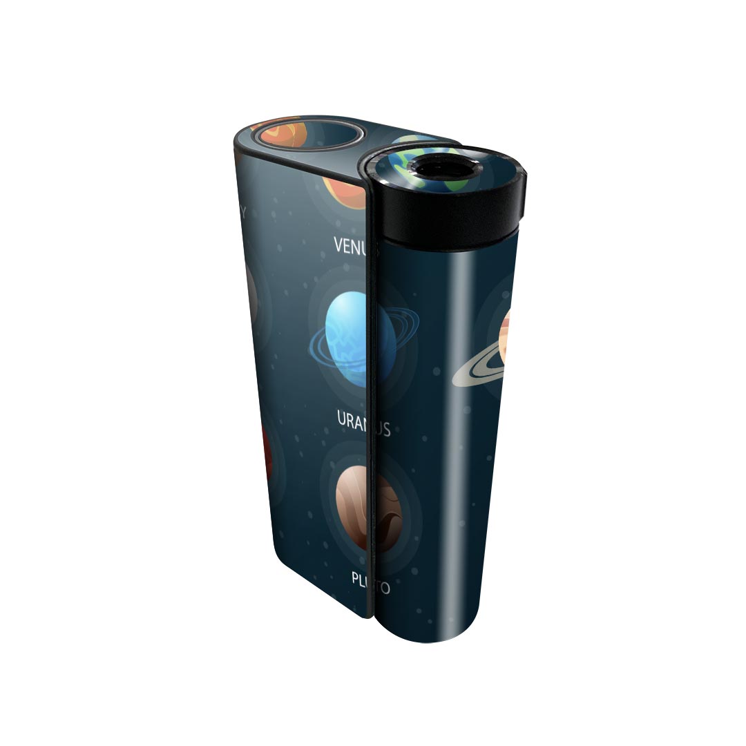 glo hyper x2 専用 デザインスキンシール 全面 フルセット カバー ケース 保護 グロー グロウ ステッカー デコ アクセサリー 電子たばこ 015923 太陽系　宇宙　惑星