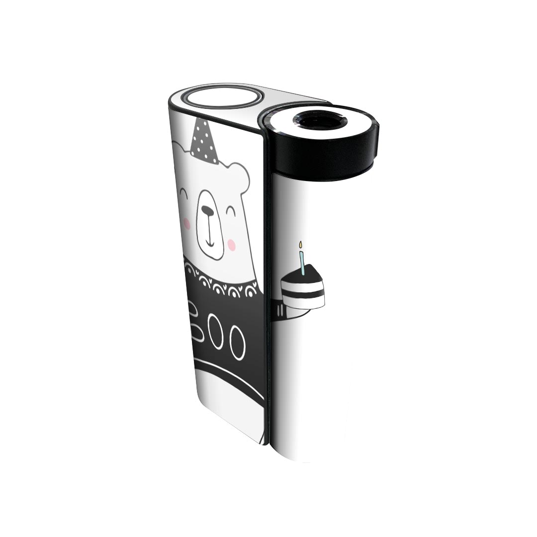 glo hyper x2 専用 デザインスキンシール 全面 フルセット カバー ケース 保護 グロー グロウ ステッカー デコ アクセサリー 電子たばこ 016050 くま　誕生日　かわいい