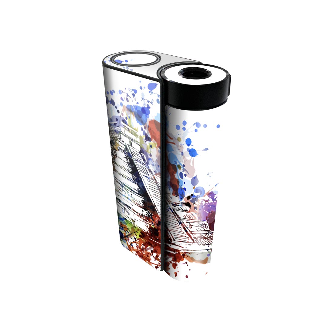 glo hyper x2 専用 デザインスキンシール 全面 フルセット カバー ケース 保護 グロー グロウ ステッカー デコ アクセサリー 電子たばこ 016159 ペイント　カラフル