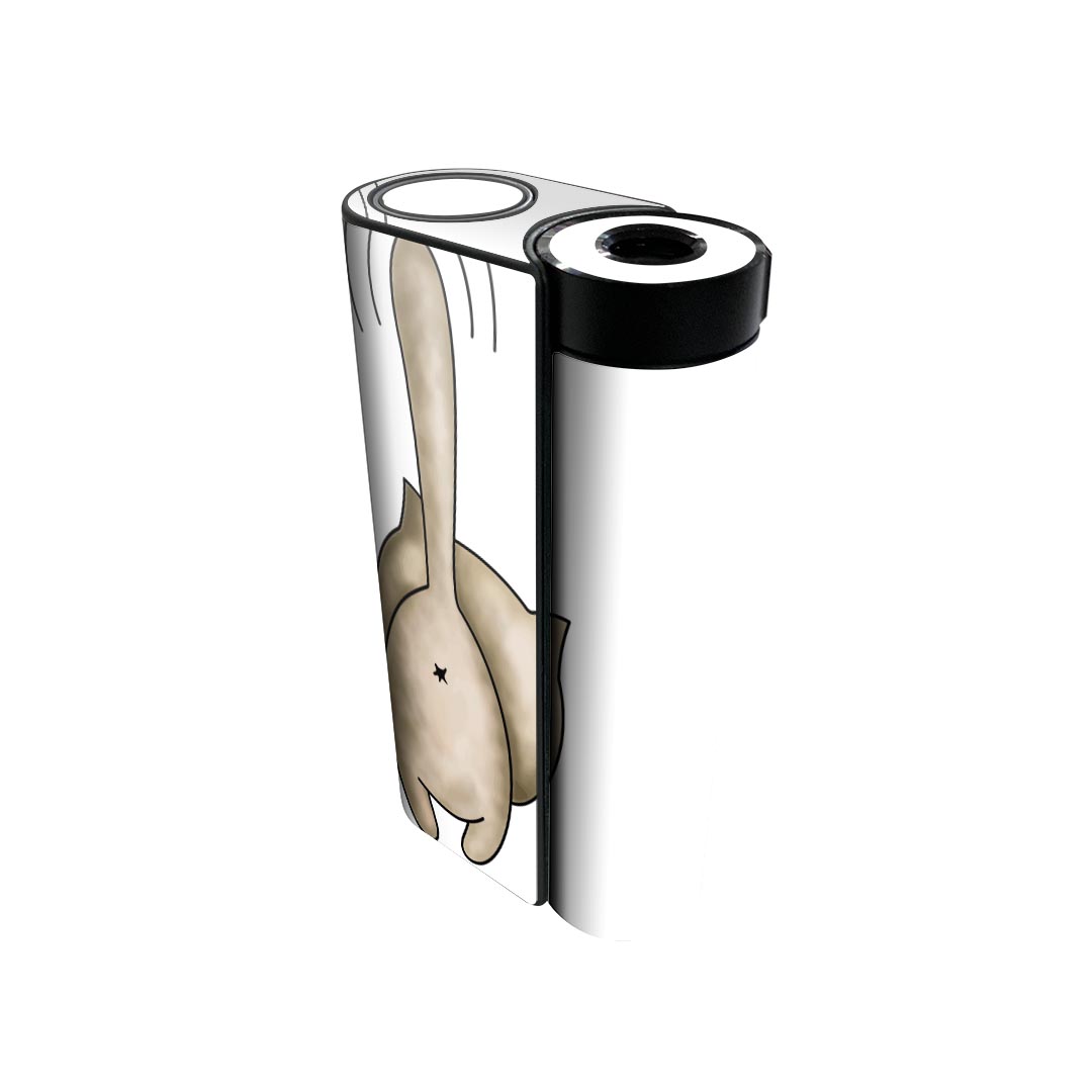 glo hyper x2 専用 デザインスキンシール 全面 フルセット カバー ケース 保護 グロー グロウ ステッカー デコ アクセサリー 電子たばこ 016226 猫　イラスト　おしり