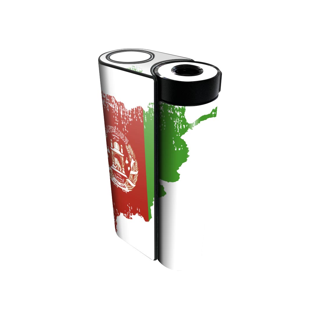 glo hyper x2 専用 デザインスキンシール 全面 フルセット カバー ケース 保護 グロー グロウ ステッカー デコ アクセサリー 電子たばこ 018752 国旗 afghanistan アフガニスタン