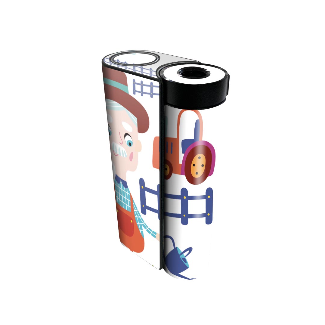 glo hyper x2 専用 デザインスキンシール 全面 フルセット カバー ケース 保護 グロー グロウ ステッカー デコ アクセサリー 電子たばこ 019097 イラスト アニマル キッズ