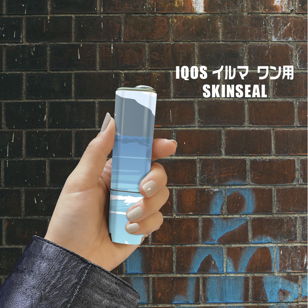 IQOS ILUMA ONE 用 デザインスキンシール アイコス イルマ ワン 対応 シール スキンシール フル アクセサリ 保護シール デコシール 001429 海　海岸　雲 2