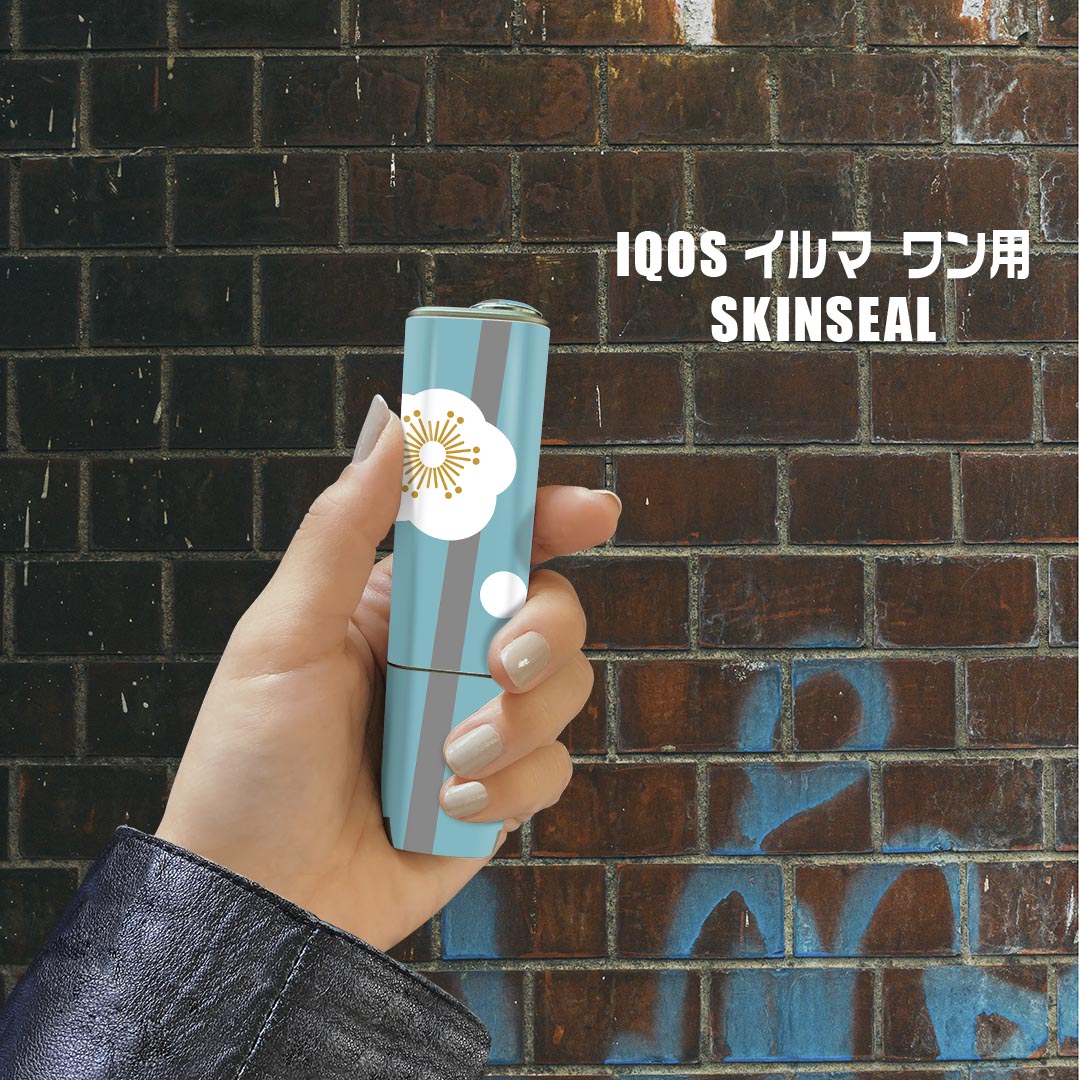 スマコレのIQOS ILUMA ONE 用 デザインスキンシール アイコス イルマ ワン 対応 シール スキンシール フル アクセサリ 保護シール デコシール 005305 花　和風　和柄｜アングル2