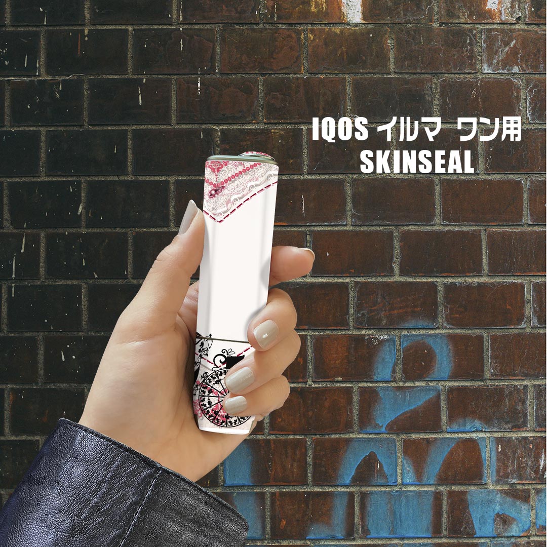 スマコレのIQOS ILUMA ONE 用 デザインスキンシール アイコス イルマ ワン 対応 シール スキンシール フル アクセサリ 保護シール デコシール 006725 ハート　馬車｜アングル2