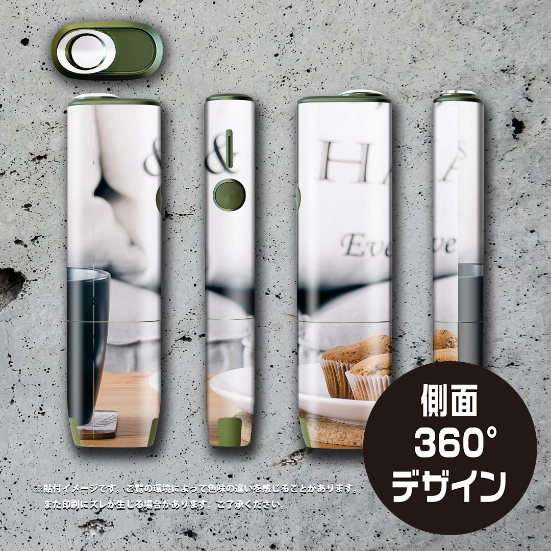 IQOS ILUMA ONE 用 デザインスキンシール アイコス イルマ ワン 対応 シール スキンシール フル アクセサリ 保護シール デコシール 025654 コーヒー　テーブル　マフィン　インテリア 3