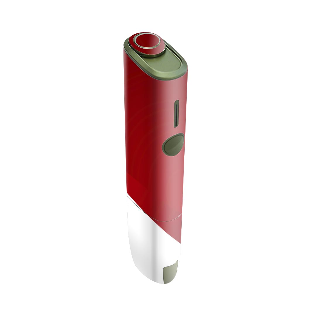 IQOS ILUMA ONE 用 デザインスキンシール アイコス イルマ ワン 対応 シール スキンシール フル アクセサリ 保護シール デコシール 003489 シンプル　赤　国旗