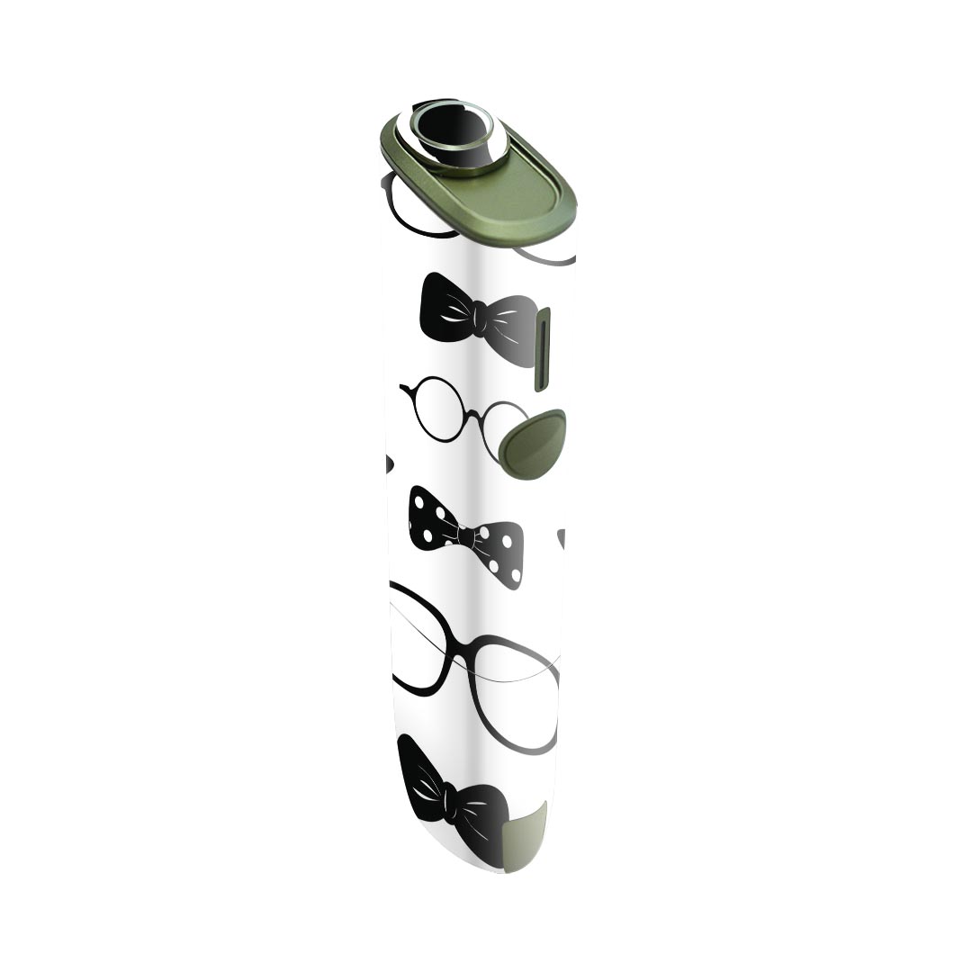 IQOS ILUMA ONE 用 デザインスキンシール アイコス イルマ ワン 対応 シール スキンシール フル アクセサリ 保護シール デコシール 007159 眼鏡　模様